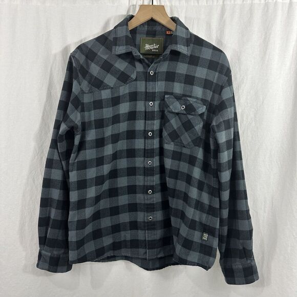 Howler Bros Harkers Fannel Button Up Shirt Mens Size M Nightshade Camping Plaid - Picture 1 of 12